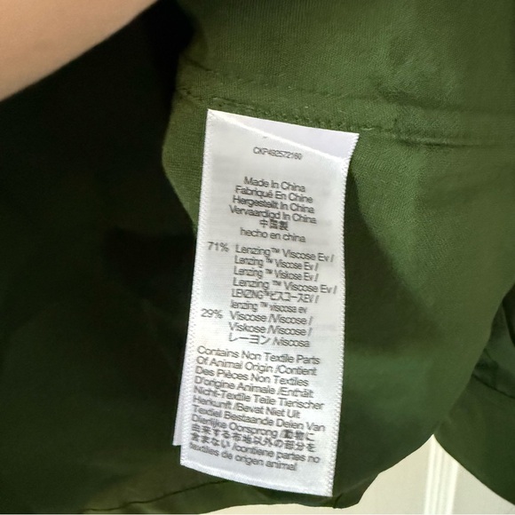 Madewell Alexa Chung for Madewell Pleat-Pocket Button-Up Shirt in Dark Pine M - Picture 10 of 12